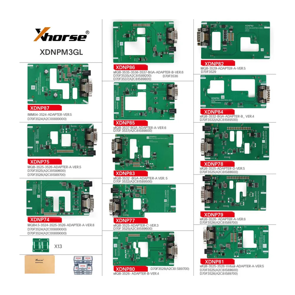 Xhorse XDNPM3GL - MQB48 - Sin soldadura / 13 adaptadores