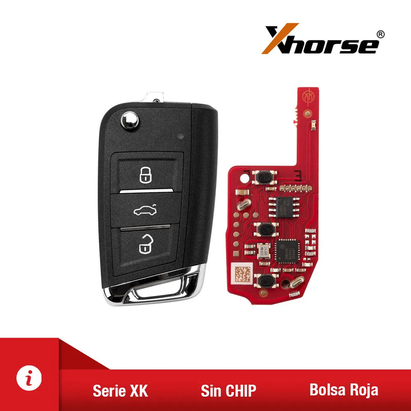 Xhorse Control Flip VW MQB 3 Botones XKDM05EN Segunda Generación